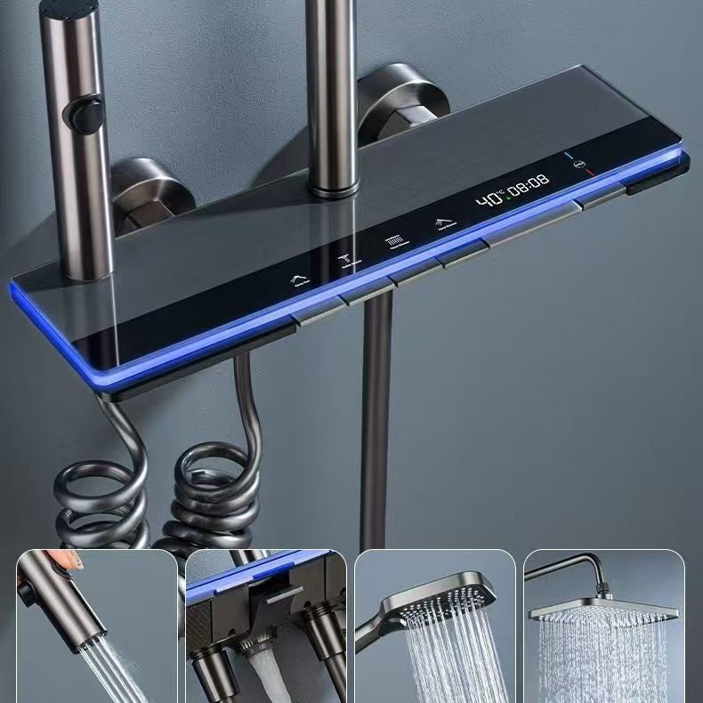 Ensemble de Douche Numérique 5-en-1 – LED,